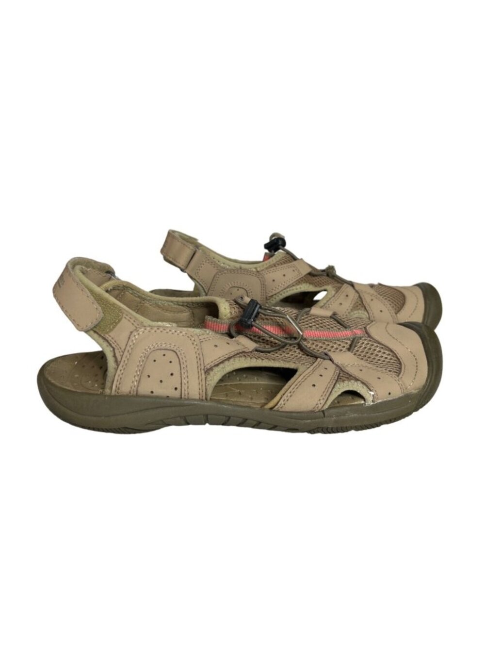 Watermates Khombu Closed Toe Sandal Womens 9M Beige Pink Summer
